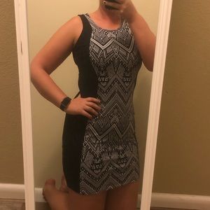 Black and white body con dress